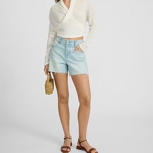 Express black wrap top